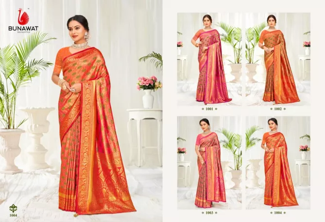 Sheela 19 By Bunawat Designer Banarasi Silk Wedding Sarees Wholesale Price In Surat
